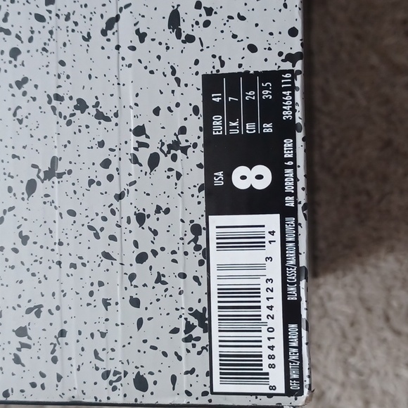 Air Jordan 6 Retro Size 8 Off White/ Maroon GUC - Picture 12 of 14